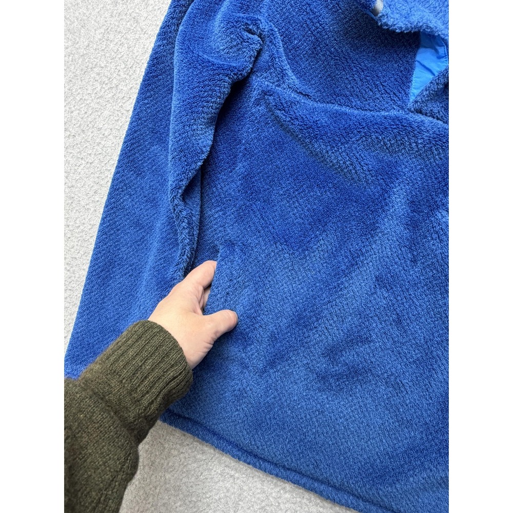 Patagonia Fleece Jacket Kids XL 14 Blue Snap Pullover Pocket Warm Winter Outdoor - Picture 9 of 12